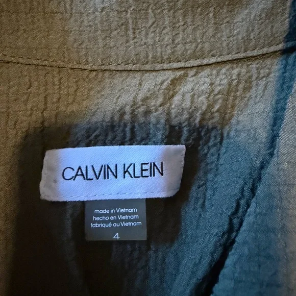 Calvin Klein Olive Green Sleeveless Dress - Picture 2 of 3